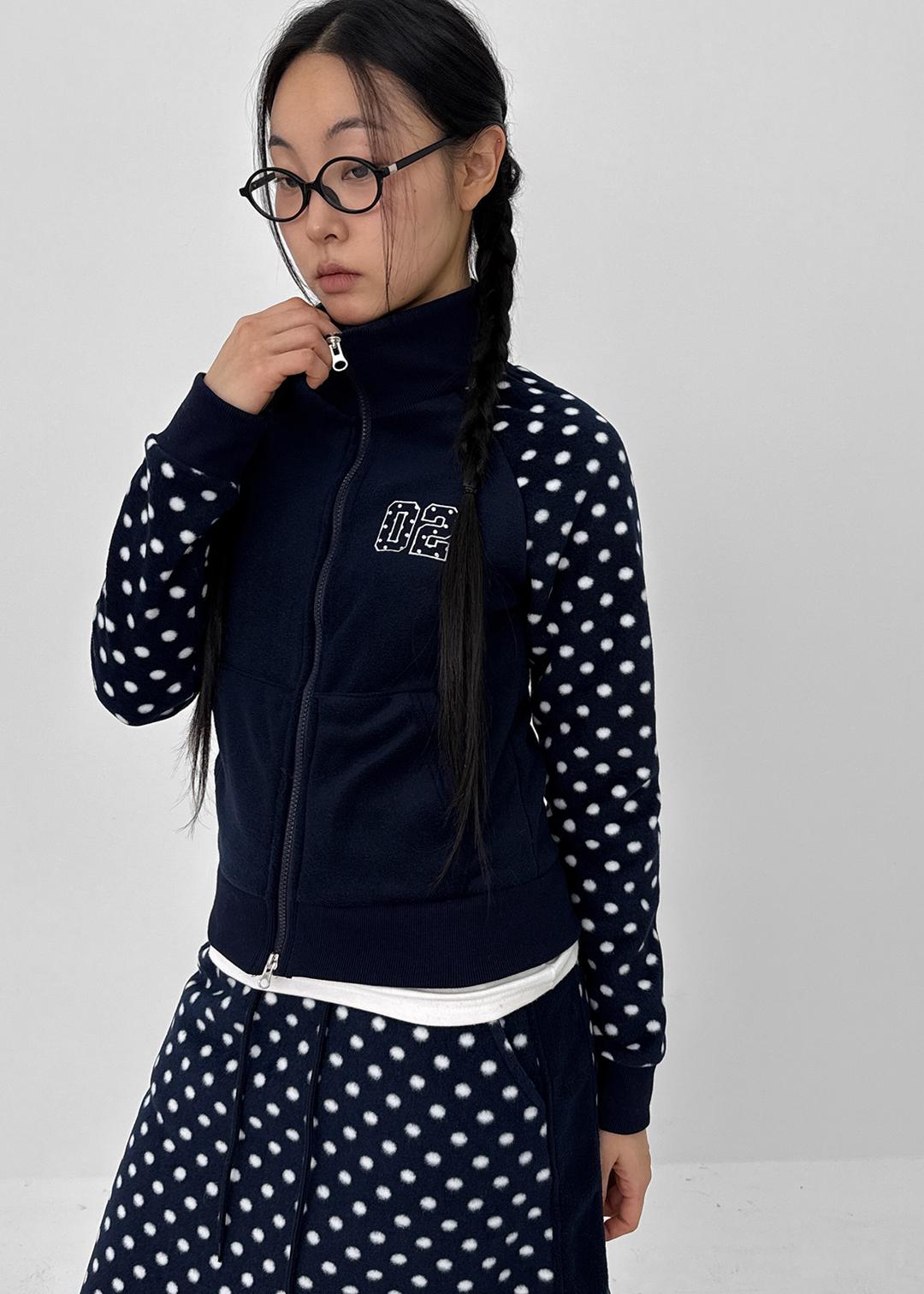 쏘브 도트 넘버링 플리스 집업 (세트구매가능)