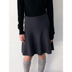 [kotelo] Wool Flare Knit Skirt  Ash Grey (WE395UC463)