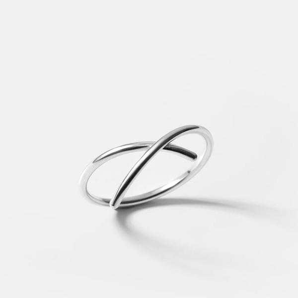 크로스라인 실버 반지, 143141