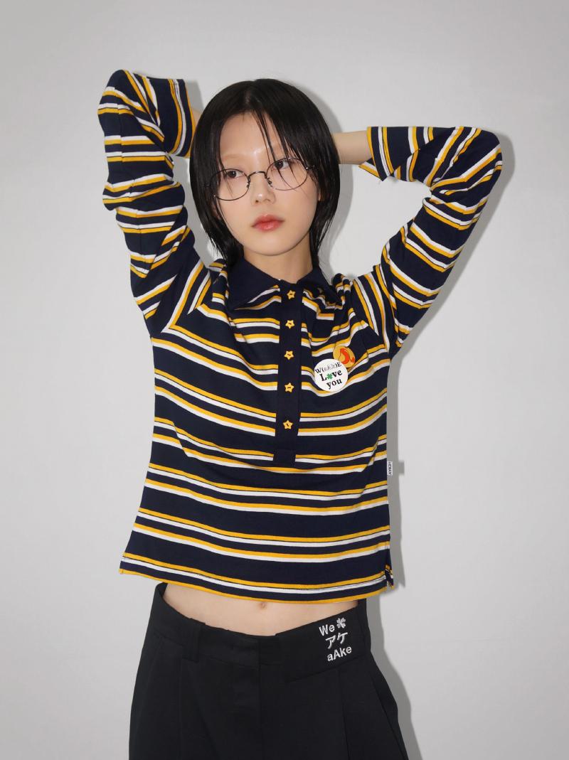 [*예약발송] TINY STAR PK T-SHIRT (navy!)