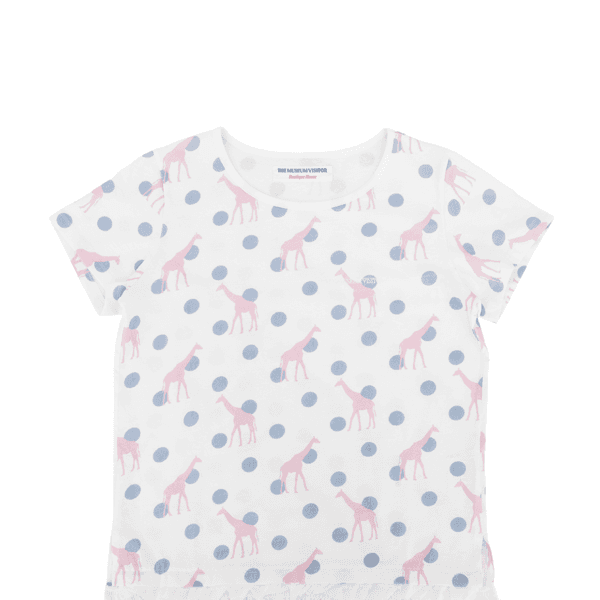 GIRAFFE DOT RUFFLE T-SHIRT