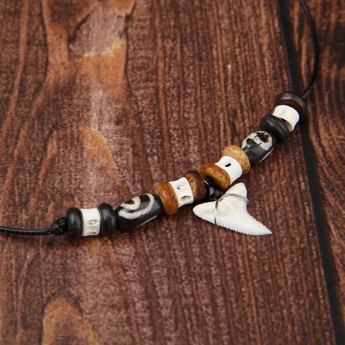 샤카 상어이빨 목걸이 브라운 색상 추가