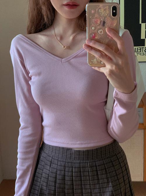 팜므뮤즈 Cassie 2Way Long Sleeve Tee(5Colours)