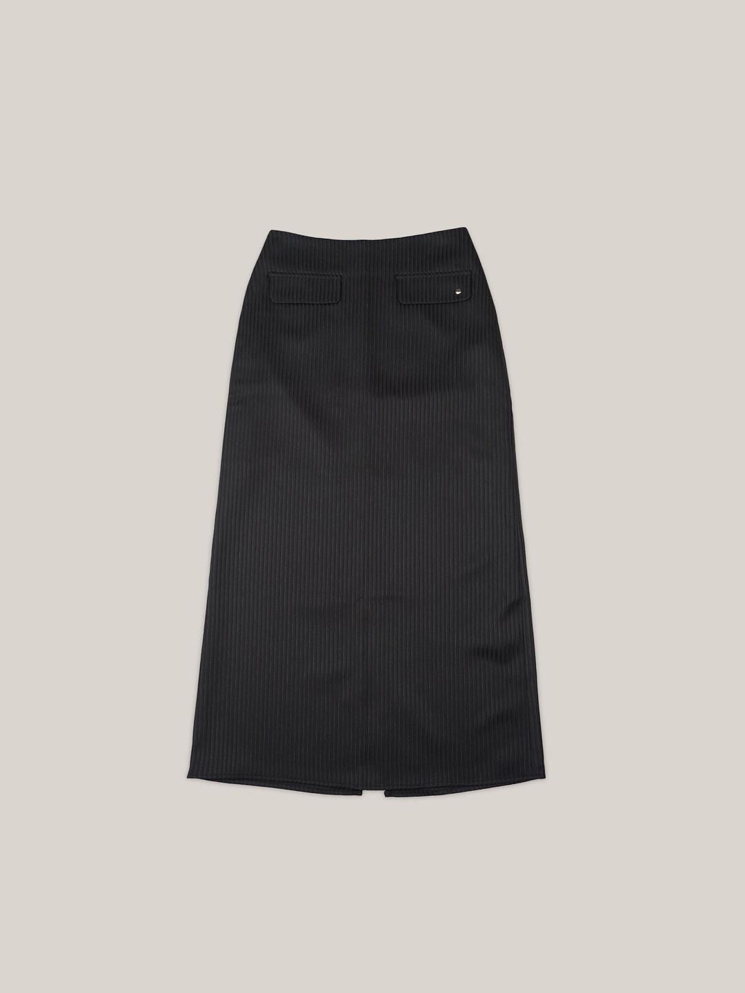STRIPE STUD SKIRT  [ BLACK ]
