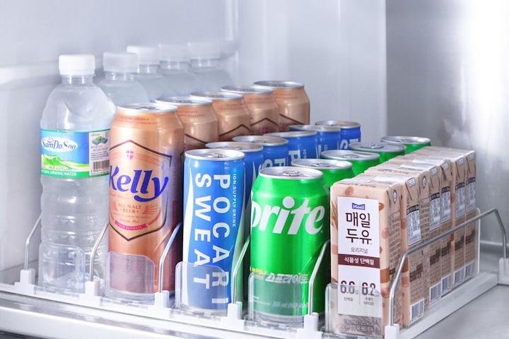 냉장고정리 편의점 자동진열 캔 디스펜서 (31, 38cm /3줄, 5줄, 7줄)