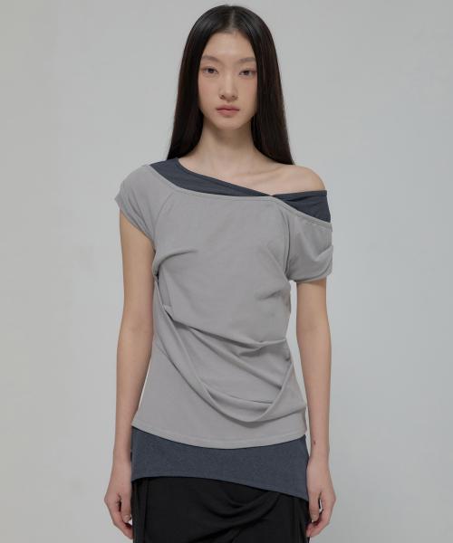 2-Layered Top (FL-141_Gray&Charcoal)