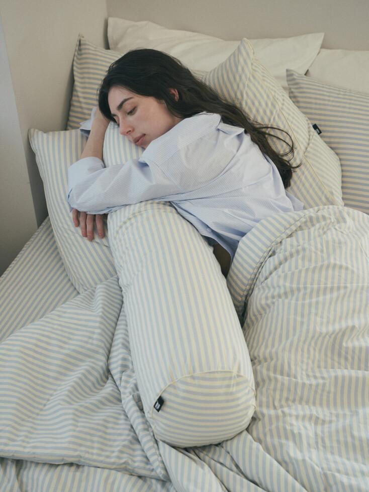 베이직 스트라이프 고밀도 순면 바디필로우 커버 (솜포함)