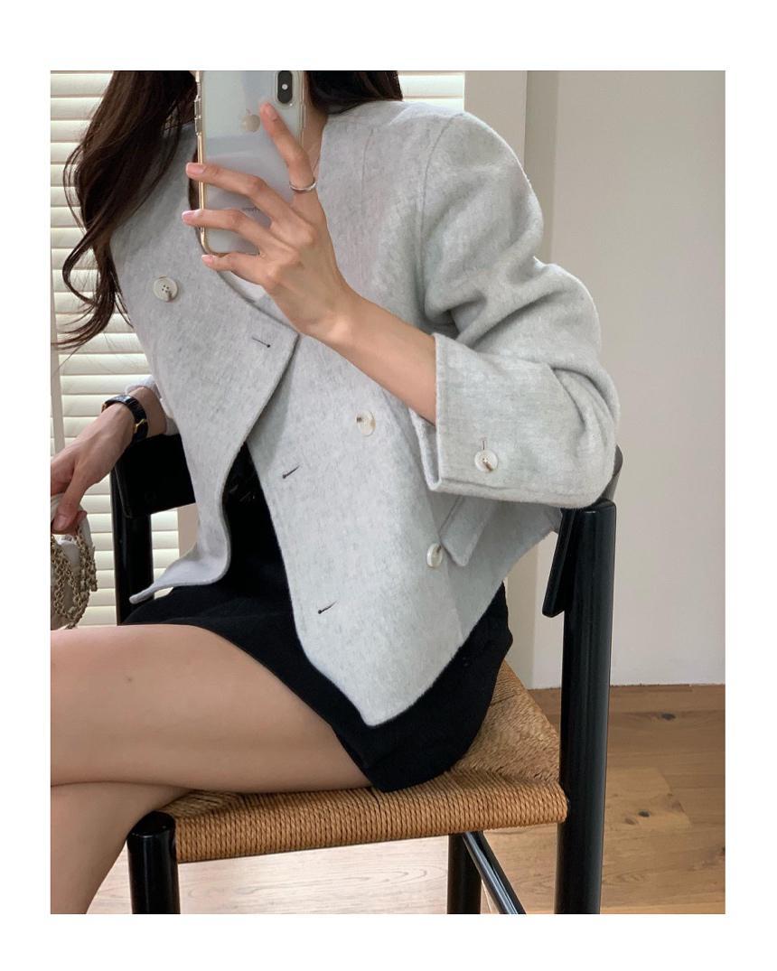 비엔느 [쿠폰] riette 리에뜨 콥 울100 핸드메이드 코트 노카라 자켓 (2colors)