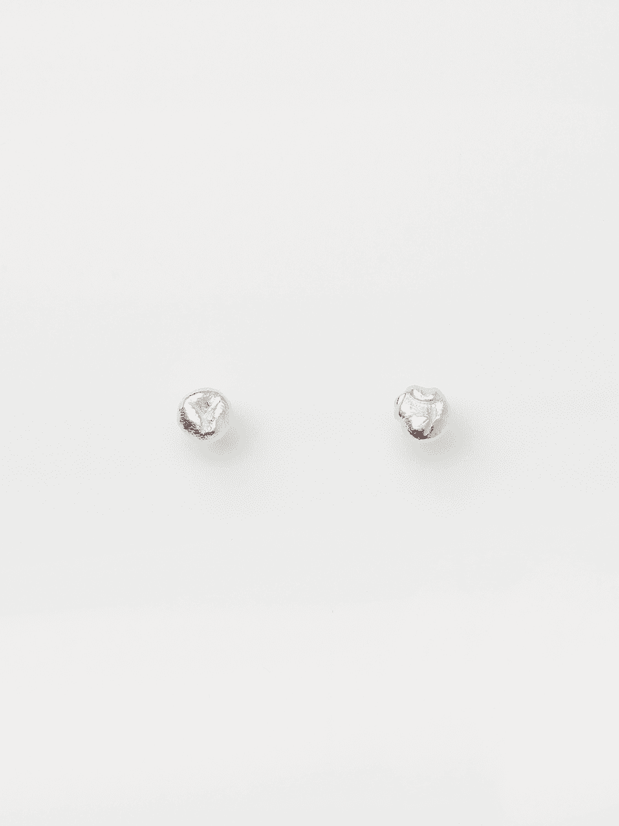 Crinkled Gem earring