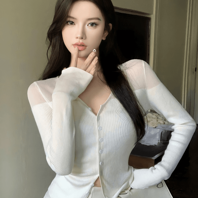 강추) 하프 시스루 가디건