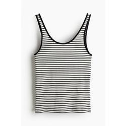 에이치엔엠 골지 탱크탑 1226439005 BLANCO/RAYAS NEGRAS