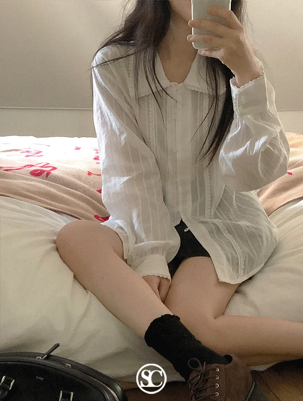 [MADE][국내제작][당일] 지젤 카라레이스블라우스 (하객룩) (단독주문만 당일 출고 가능!)