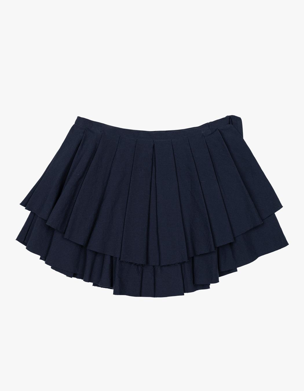 Mini Pleats Skirt - Navy