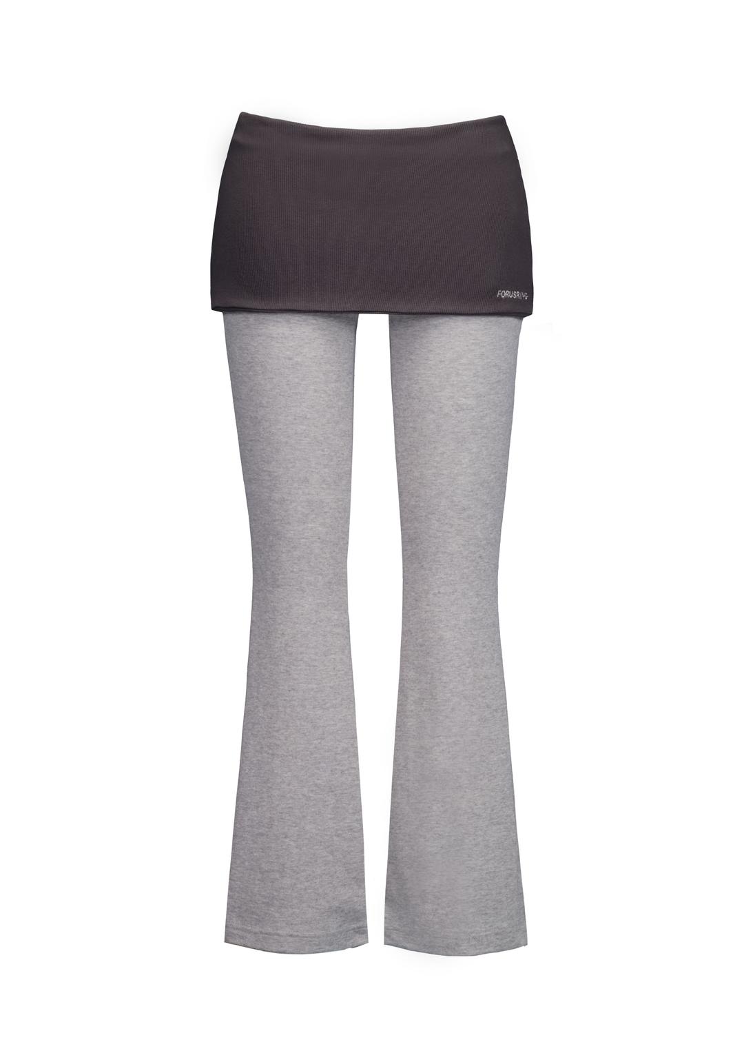 FOLDING SKIRT PANTS [CHARCOAL-GREY]