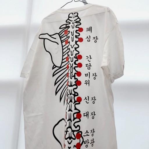 [혈자리 티셔츠] 마사지 건강 지압 반팔티 웃긴선물