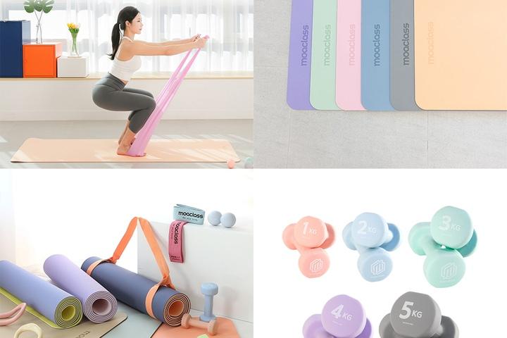홈트 소도구 미용아령/케틀벨/요가매트 9종 모음
