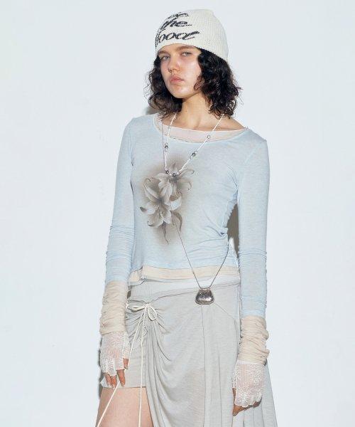 Triple Layered L/S Tee Pale Blue
