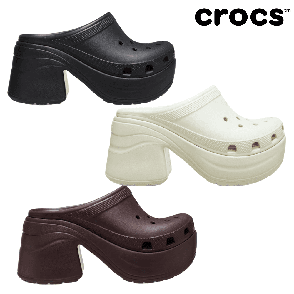 크록스 사이렌 클로그 3종 블랙 핑크 본 하이힐 슬리퍼