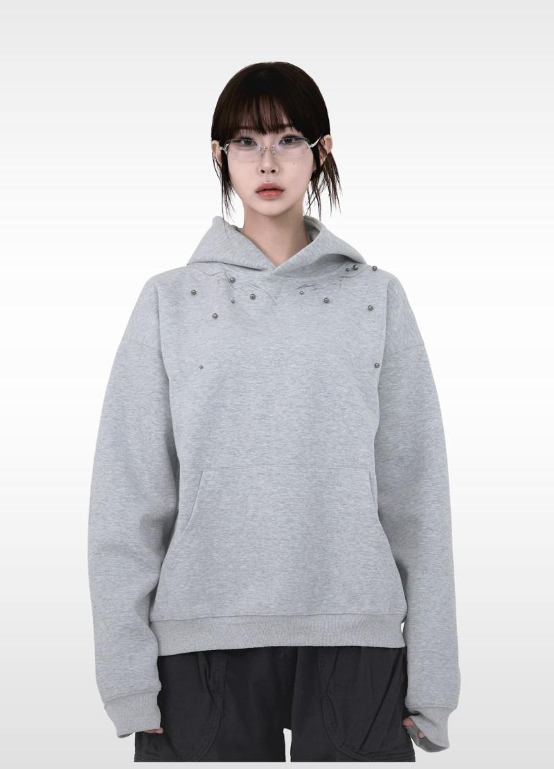 고스트 본 링크 후디 그레이