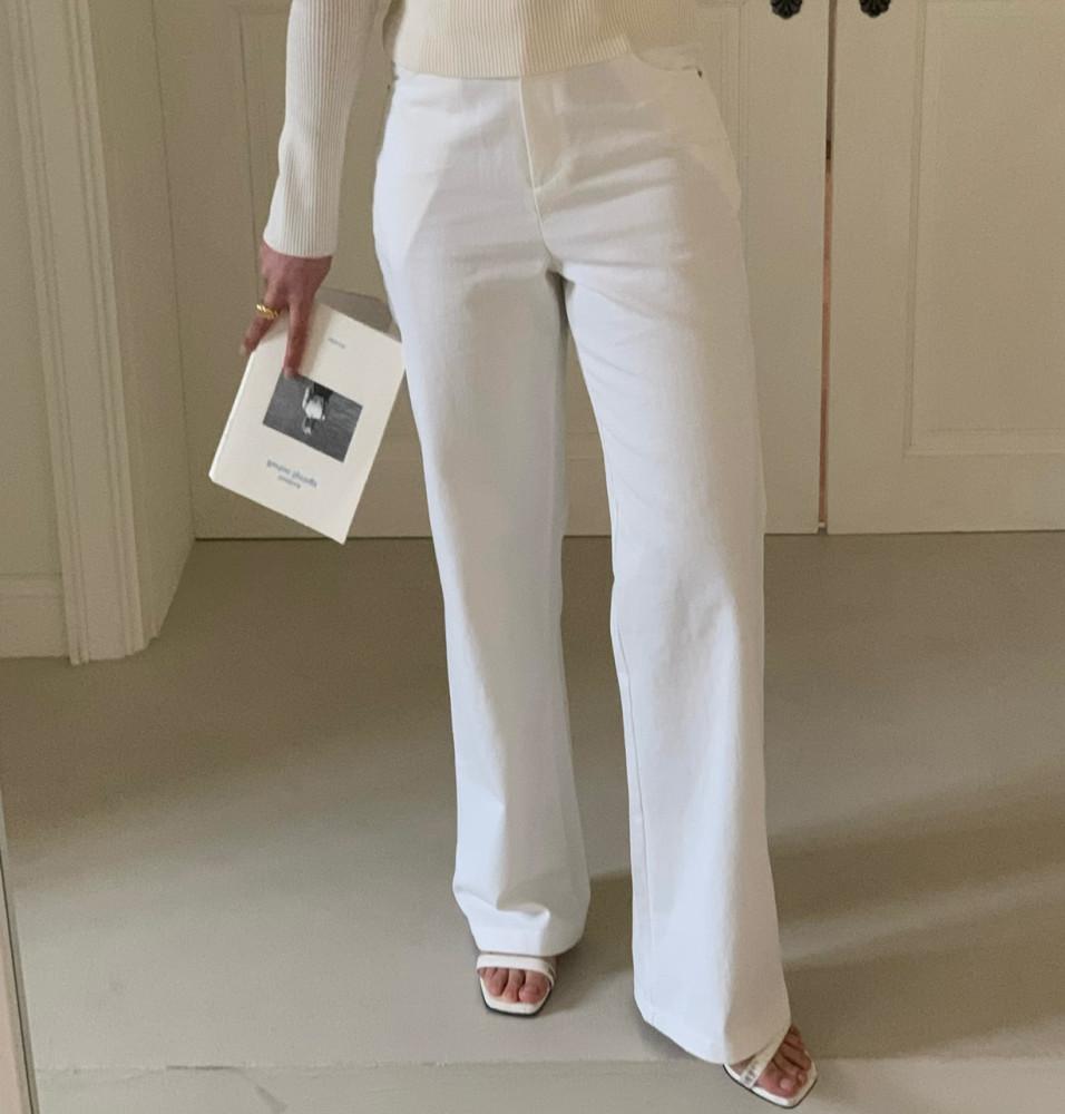 바이오코튼 세미 와이드 일자팬츠