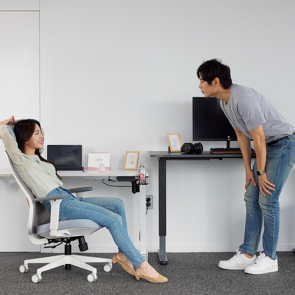 [공동구매-코루비]제닉스 제로드 스탠다드 모션데스크 EL 전동 1400 x 750 높이조절 모션데스크