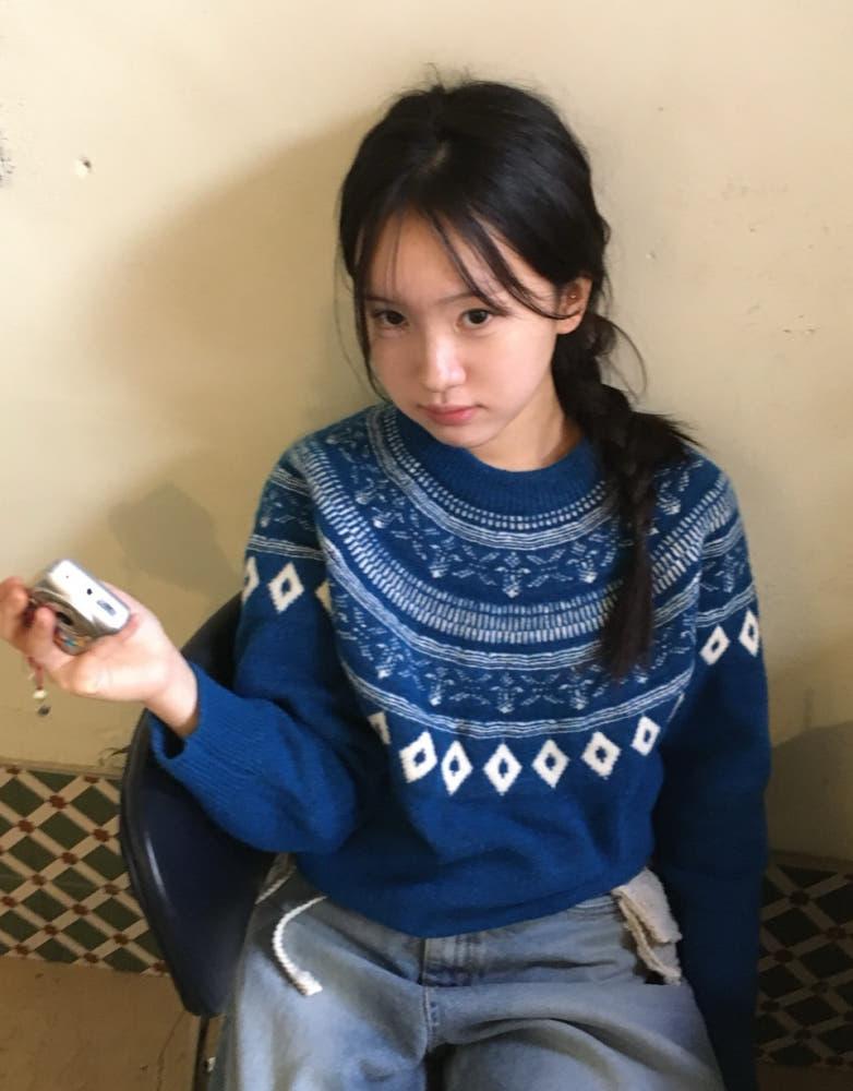 보헤미안 노르딕니트(5color)