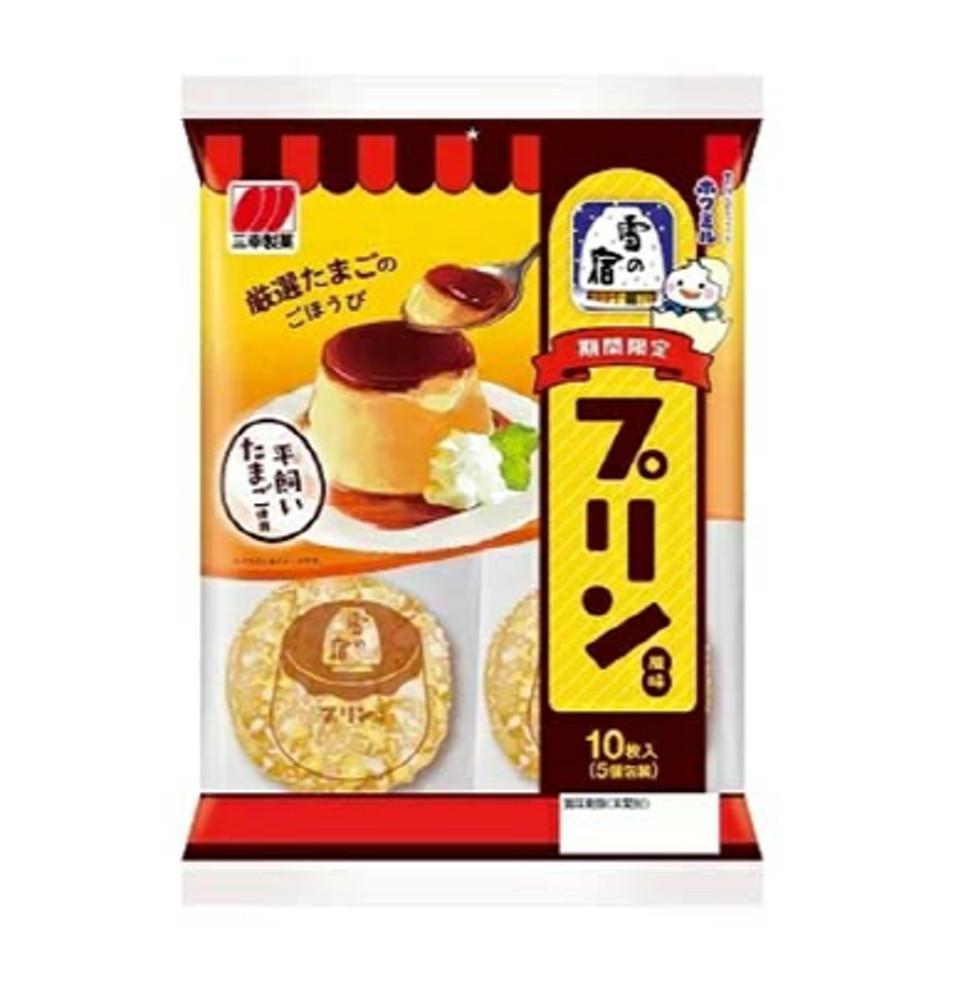 기간한정 미유키제과 유키노야도 쌀과자 푸딩맛 10장