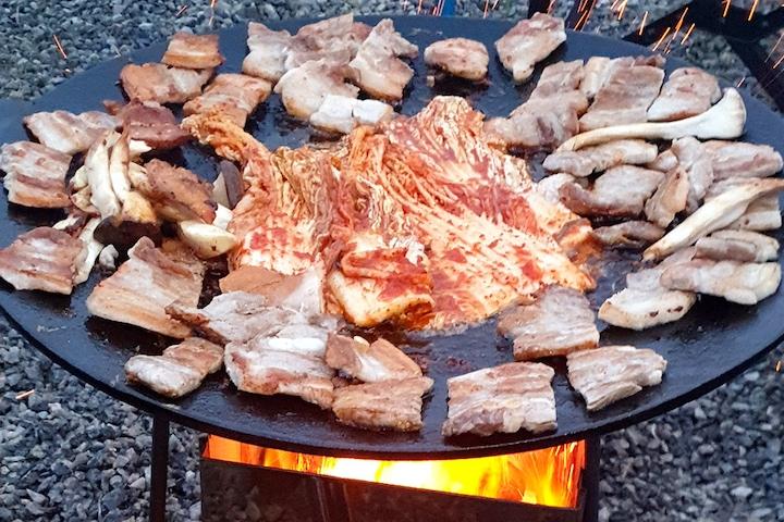 주철 그리들 대형 풀세트/자립형 솥뚜껑 삼겹살/후라이팬/캠핑 그릴팬 무쇠팬 주물팬