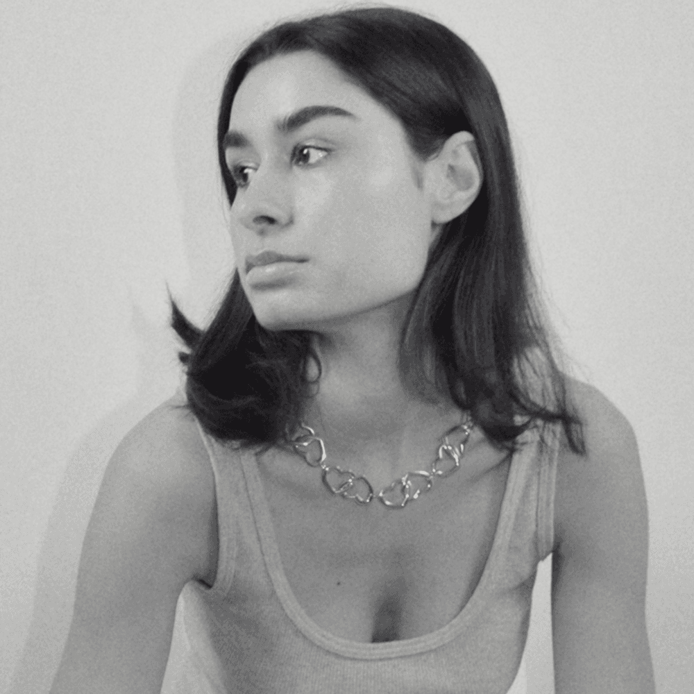 BIG HEART LINK NECKLACE / SILVER