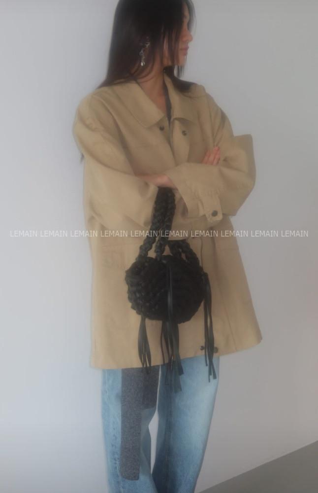 24FW MOG 모그 야상자켓 오버핏 카라넥 스티치 돗또 덮개포켓 야상 자켓