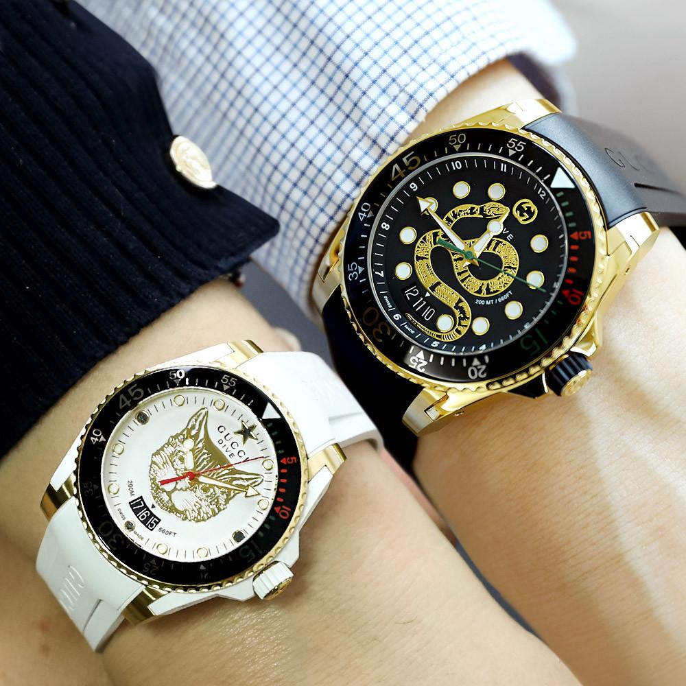 구찌 다이브 커플시계 YA136219(45mm) YA136322(40mm) 백화점AS가능