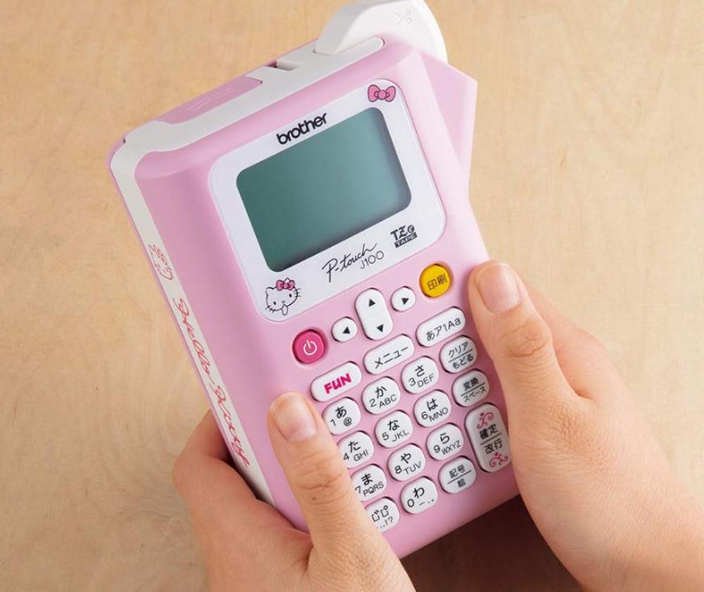 브라더 캐릭터 라벨기 헬로 키티 스누피 푸우 미키 그림 라벨 프린터 PT-J100KTP