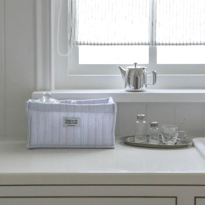 롤리 누빔 패브릭 바스켓