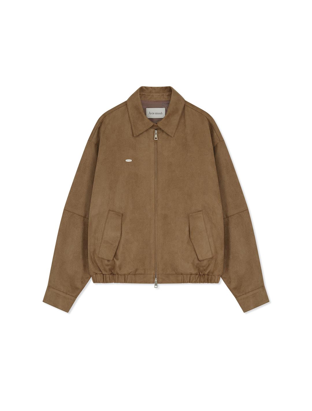 페이크 스웨이드 해링턴 재킷 (모카 브라운)