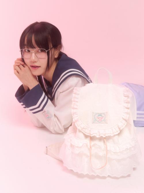 lace backpack_white
