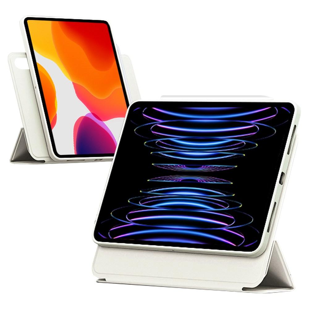 빌틴 아이패드 분리형 마그네틱 폴리오 케이스, 라이트그레이, 아이패드 프로 11...