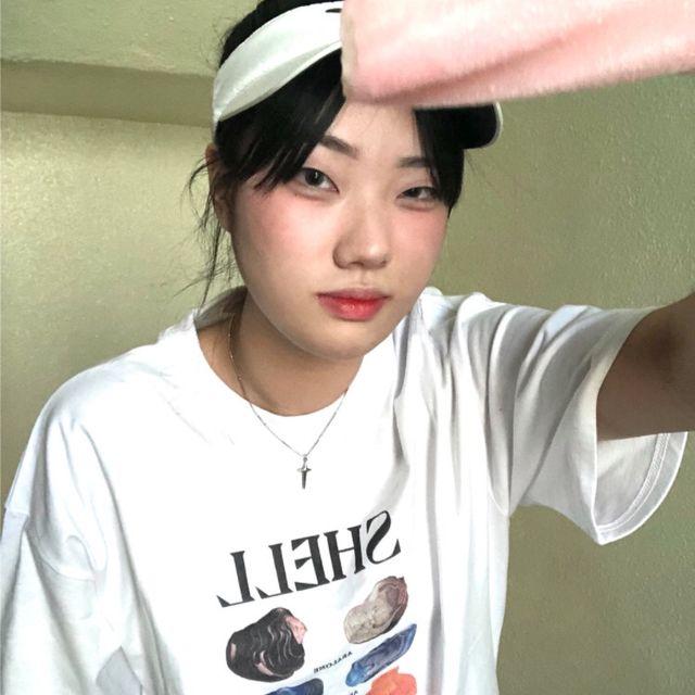 SHELL 오버핏 반팔 티셔츠