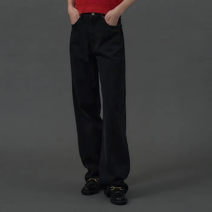 Wide Long Denim[LMBDAUDN4119]-Black