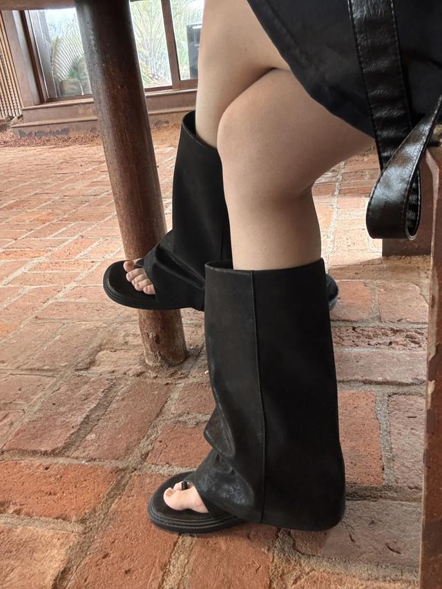 【BOHEMIAN SEOUL】BOHEMSEO ECLIPSE LINEN FLIP FLOP BOOTS 보헤미안서울 ECLIPSE LINEN FLIP FLOP BOOTS - 위시버킷