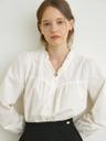 애즈이프 Lieben frill blouse (Ivory)