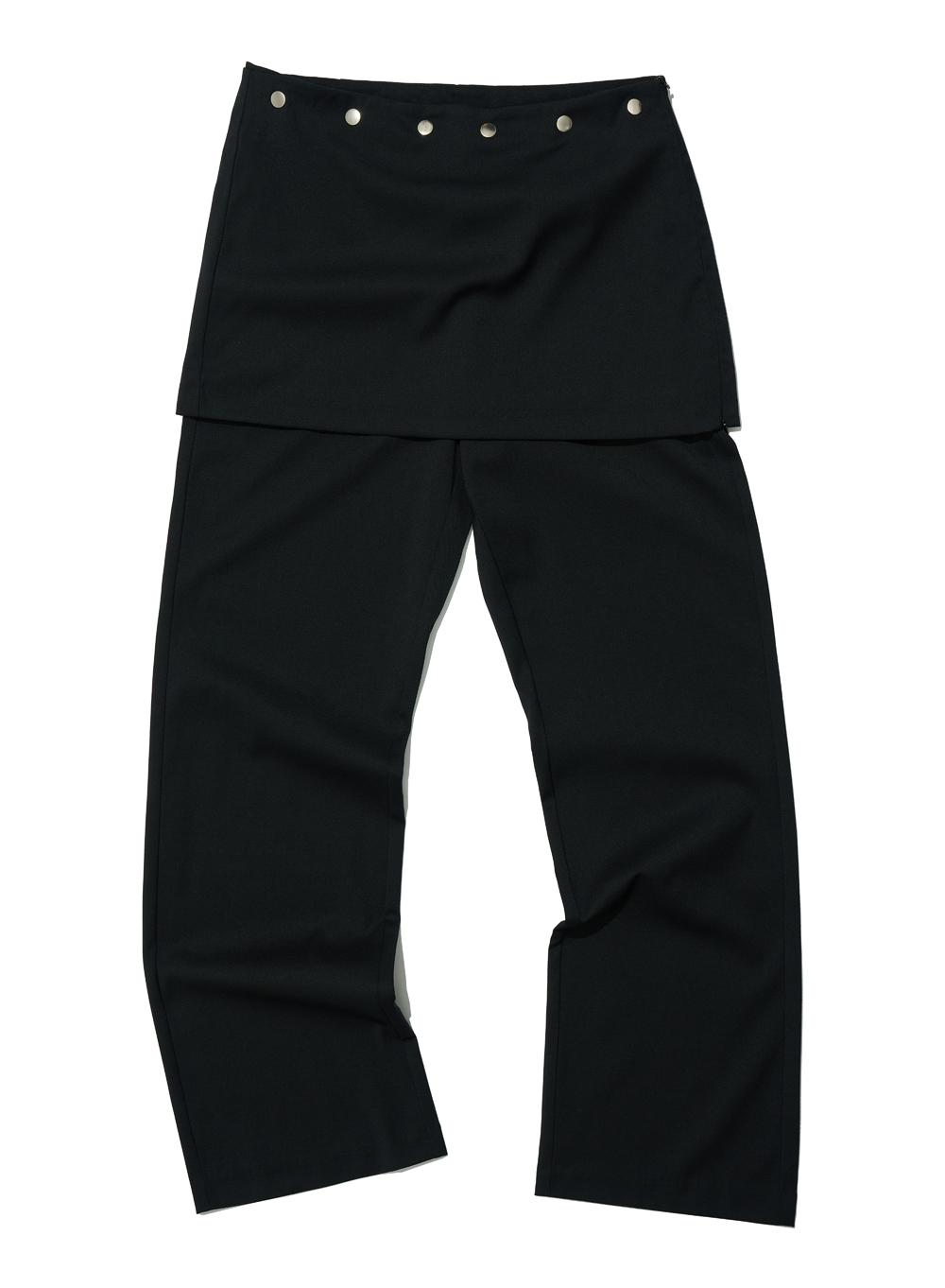 [WOMEN] (SET) MULTIWAY METAL POINTED WRAP SKIRT PANTS_BLACK