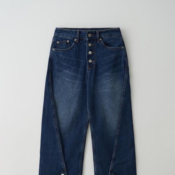 Folding jeans (Washed medium dark blue)