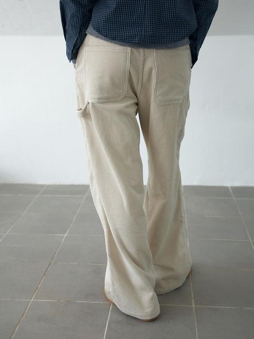 CORDUROY WIDE PANTS_IVORY