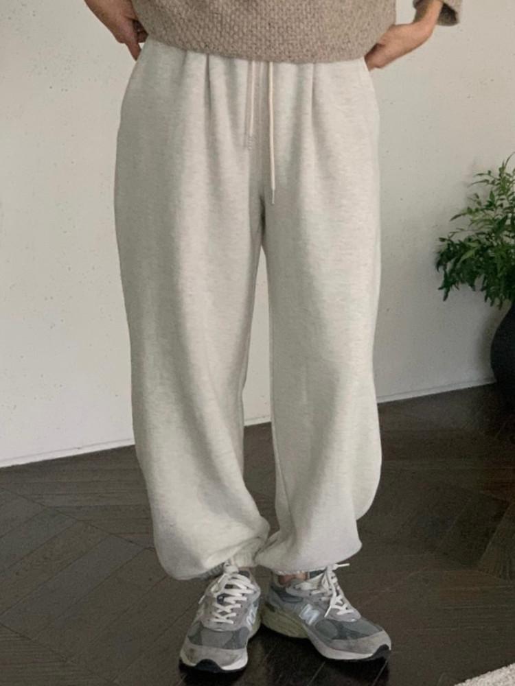 OBJECT 오브젝트 핀턱 조거 기모 밴딩 팬츠 (4color)