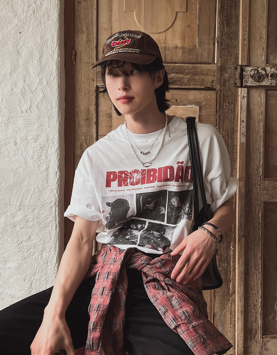 어베인 프린팅 반팔티 (2 color)