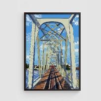[ART POSTER] 49. Train on the Railway Bridge