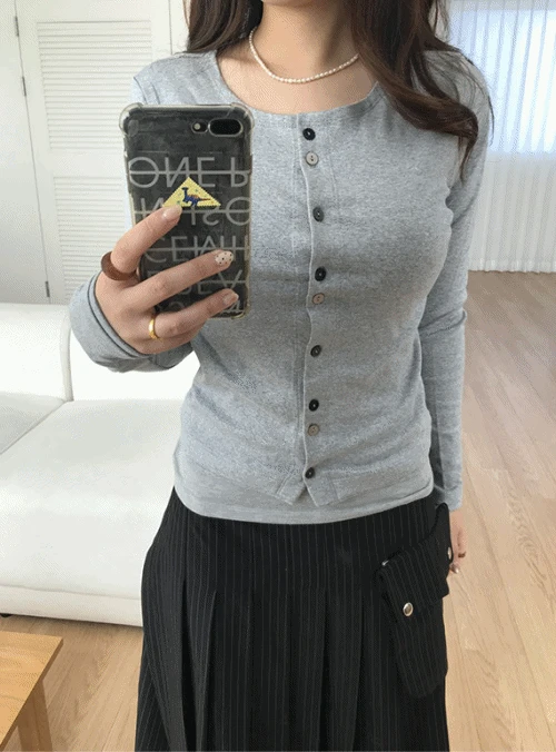 디토 버튼 가디건