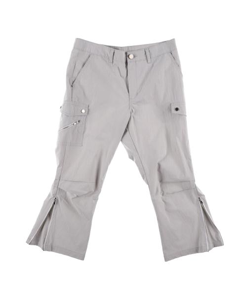 ZIP DETAIL CAPRI PANTS (GREY)