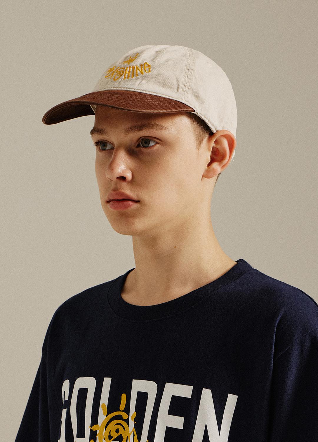 Two Tone Logo Ball Cap Brown