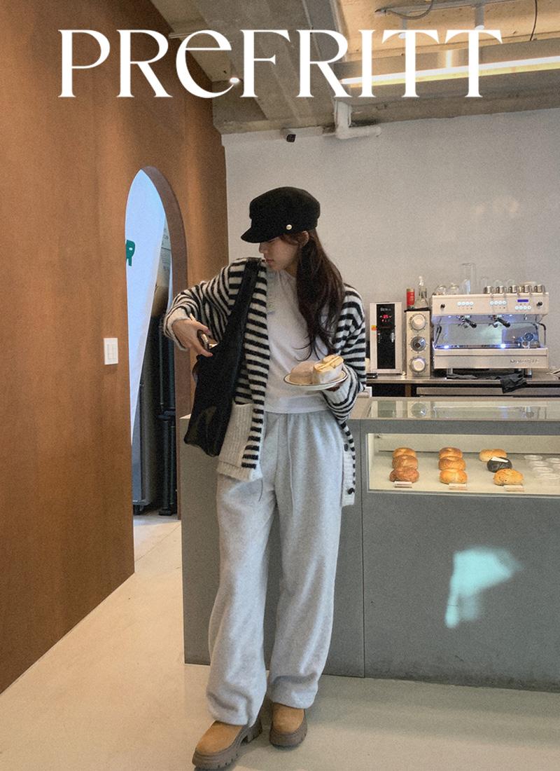 PREFRITT : Papago Fleece Jogger Pants [light gray]